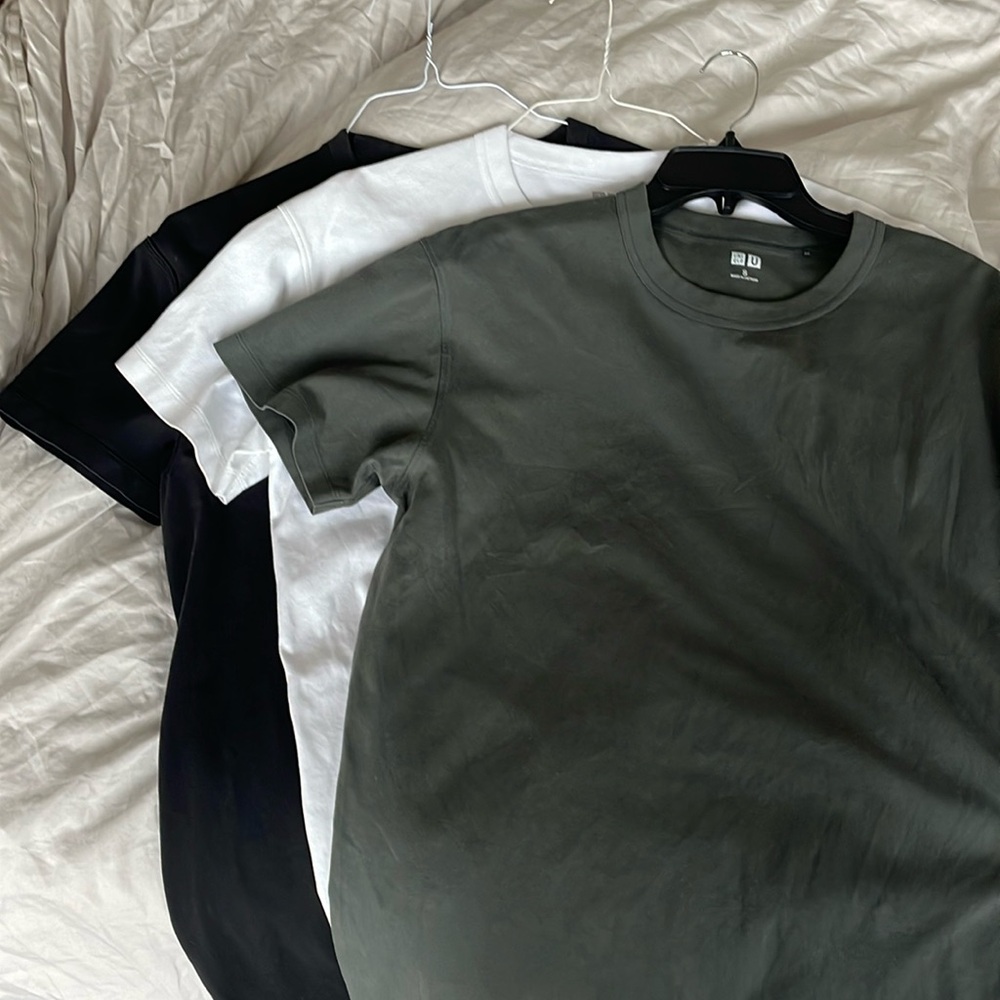 Three Uniqlo t-shirt dresses